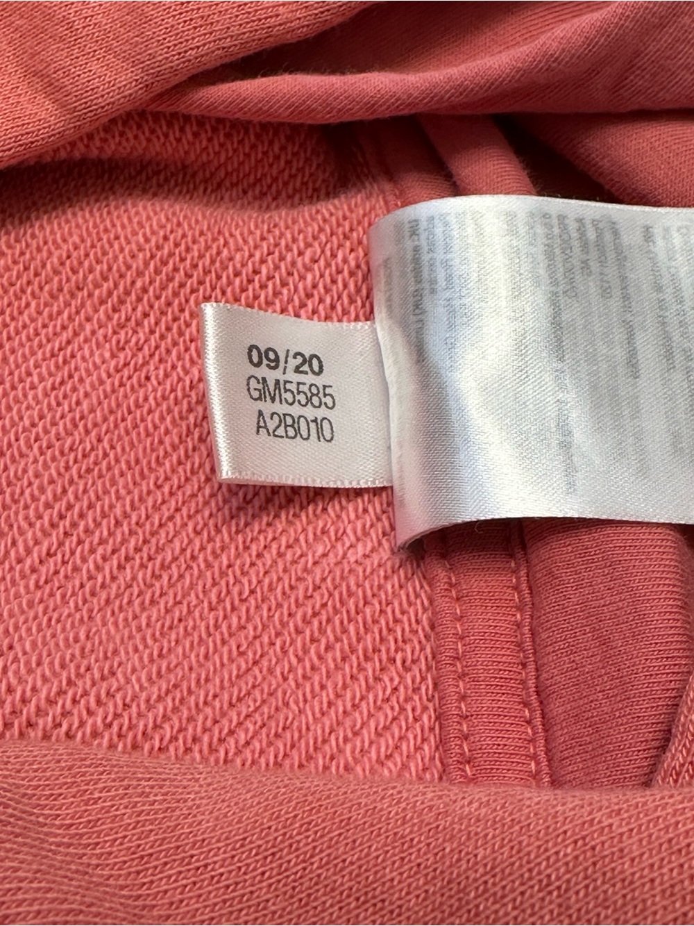 Adidas Cropped Hoodie XS Hazy Rose Pink 3-Stripes Athleisure Sweatshirt - Picture 7 of 11